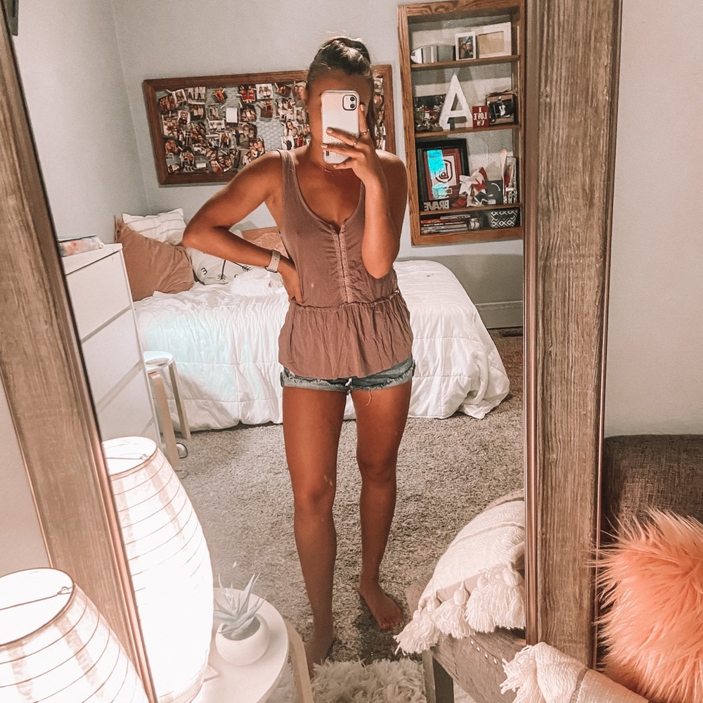 Soft & sexy peplum tank